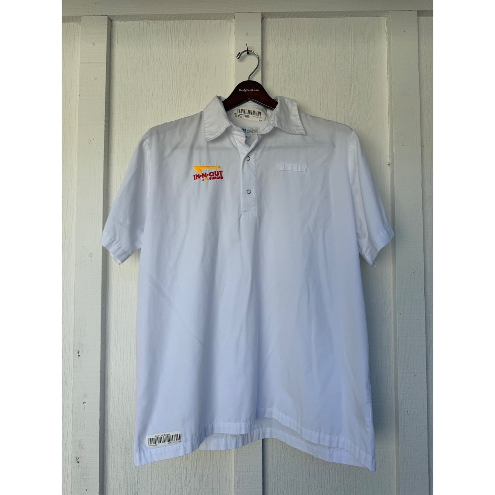 official In-N-Out Burger Employee Uniform Shirt White XL HPI Workwear